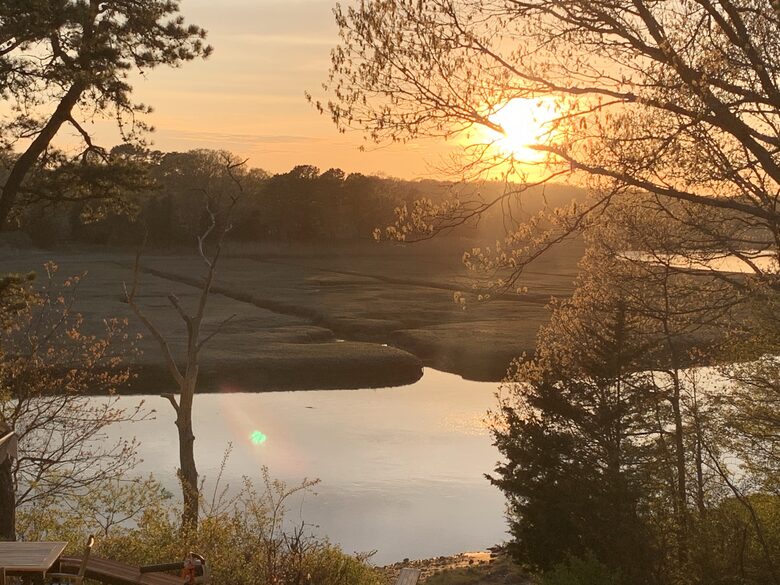 View of creek from master bedroom