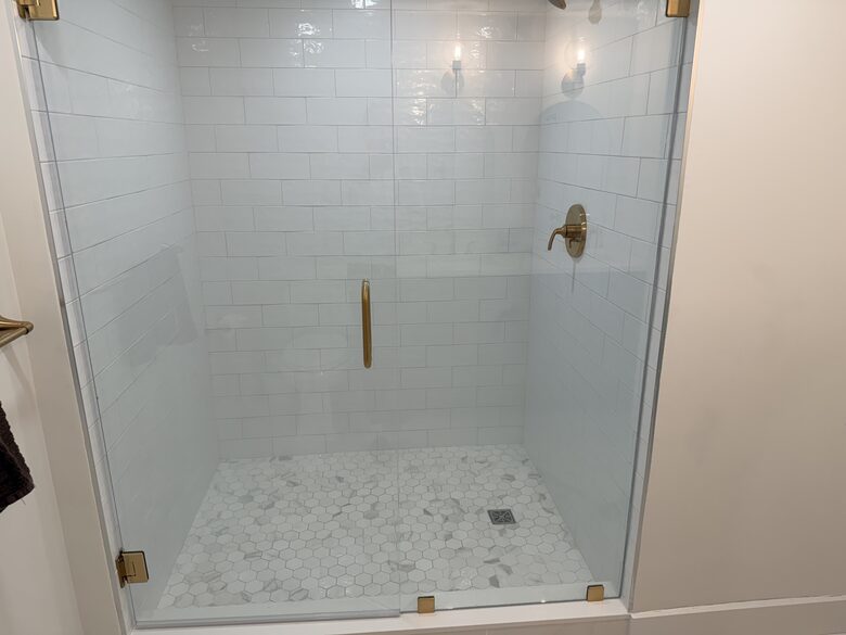 Shower of basement full bath