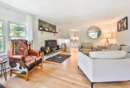 Main Entrance with Fireplace and Seating Area