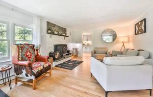 Main Entrance with Fireplace and Seating Area