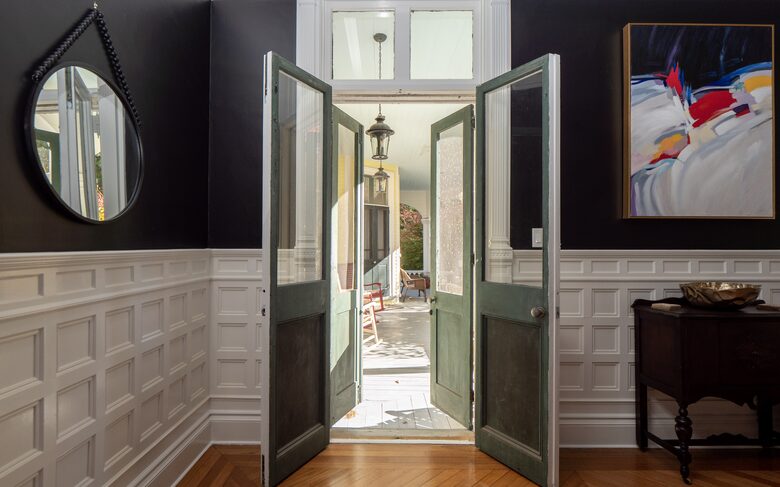 Entry to shared porch