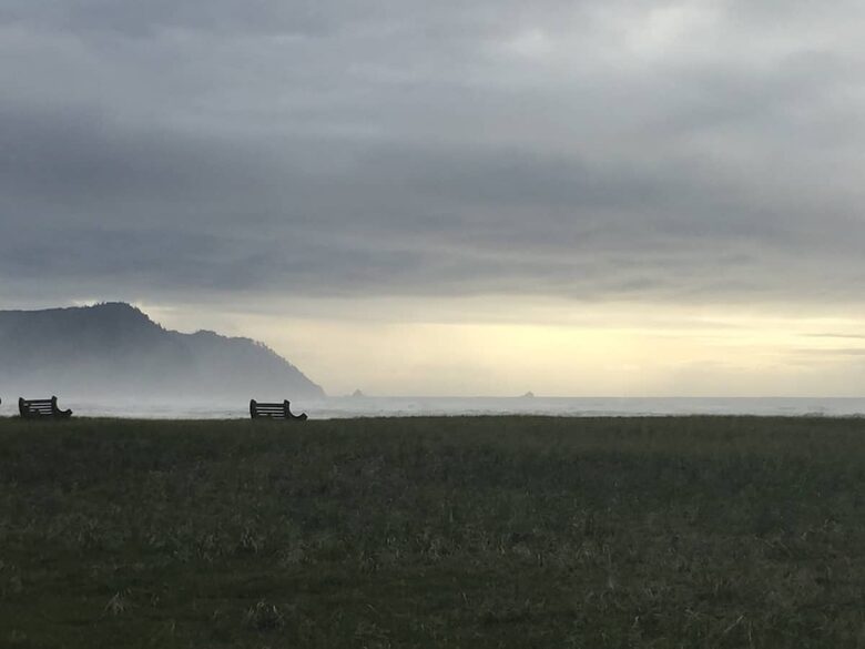 Enjoy watching the waves from the benches, a short walk from the house