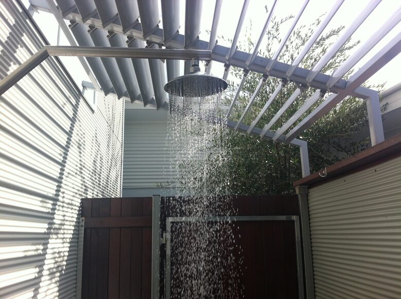 Enjoy the outdoor shower