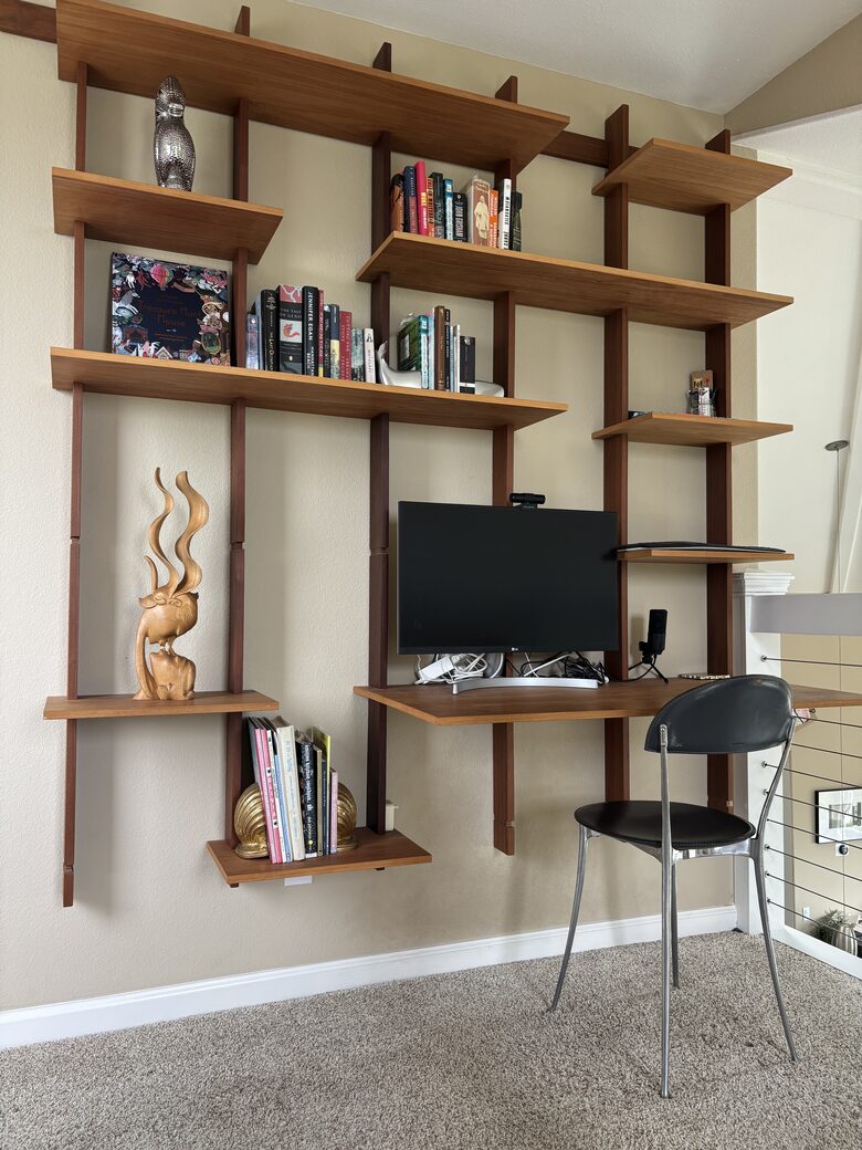 Workspace at the top of the stairs