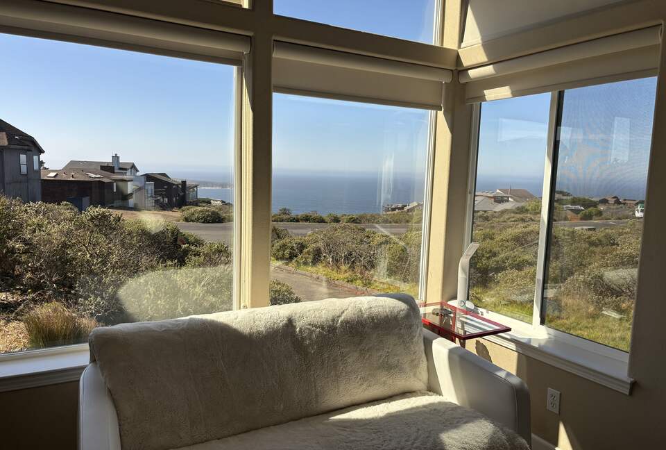 Living room with ocean view