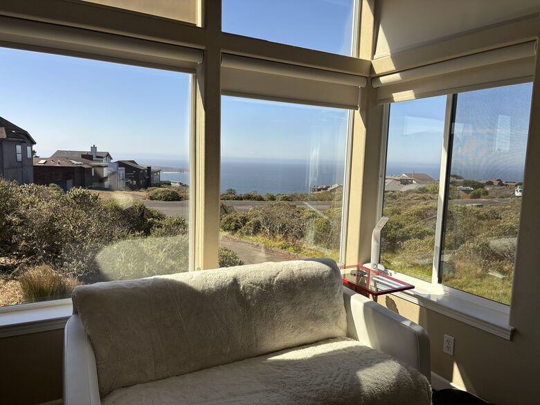 Living room with ocean view