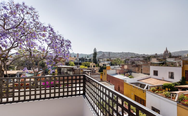 Roof deck for sunset cocktails