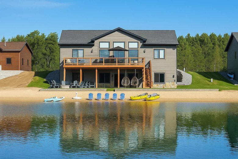 Wisconsin Lake House with Beach & Game Room - New Lisbon, Wisconsin