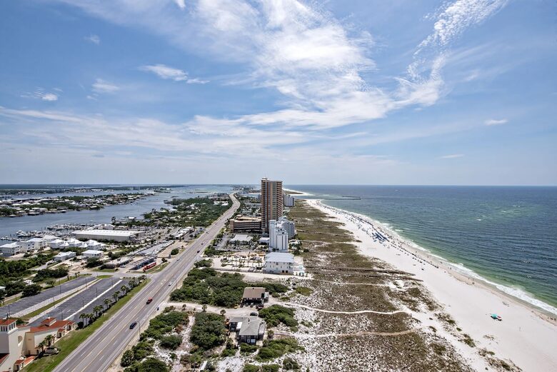 Panoramic Gulf & Beachfront Views from an Elevated Corner Retreat - Orange Beach, Alabama