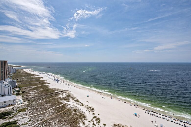 Panoramic Gulf & Beachfront Views from an Elevated Corner Retreat - Orange Beach, Alabama