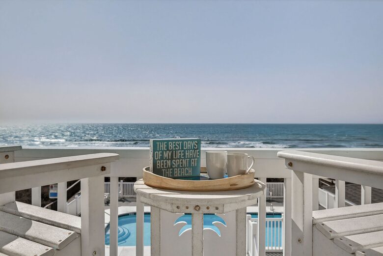 Oceanfront- Heated Pool! Private & Hot Tub - North Topsail Beach, North Carolina
