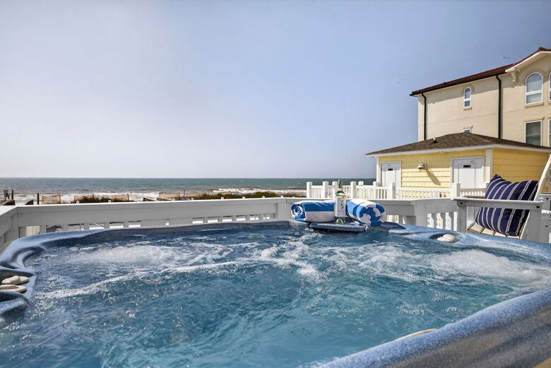 Oceanfront- Heated Pool! Private & Hot Tub - North Topsail Beach, North Carolina