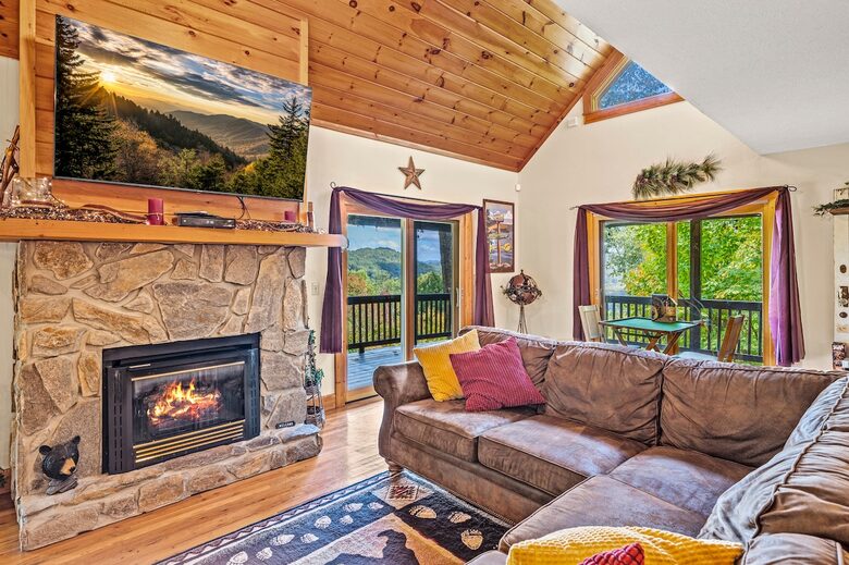 Blue Ridge Cabin with Panoramic Views & Wraparound Decks - Maggie Valley, North Carolina