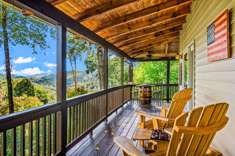 Blue Ridge Cabin with Panoramic Views & Wraparound Decks - Maggie Valley, North Carolina