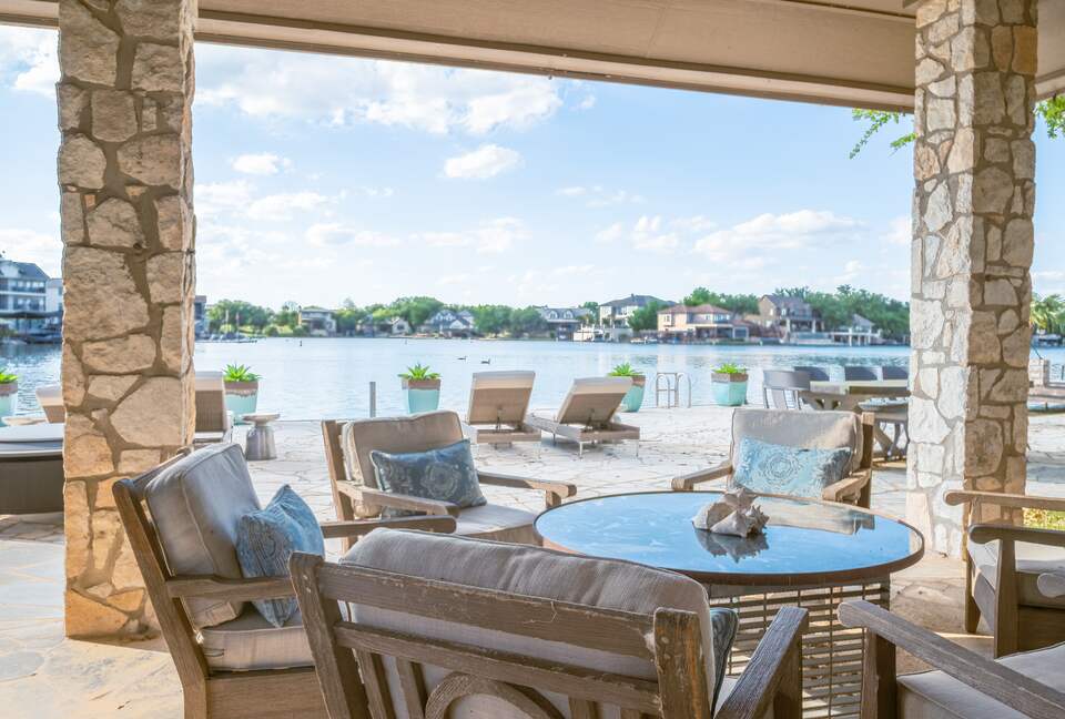Waterfront Luxury on Lake LBJ | Dock, Outdoor Kitchen & Sunset Views - Horseshoe Bay, Texas