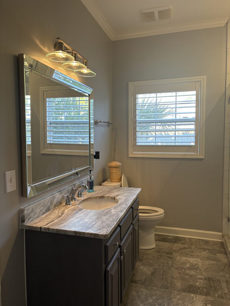 Main level bath room ensuite to bedroom 1