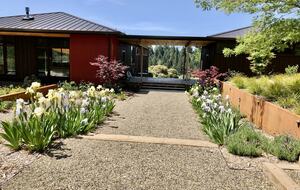 Entrance.  House on Left.  Garage on Right