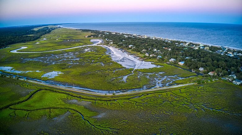 Aerial view of Edisto near our house