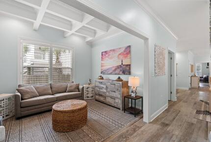 Den with pull out sofa bed and desk (desk not in photo)