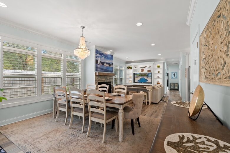 Dining table seats 8