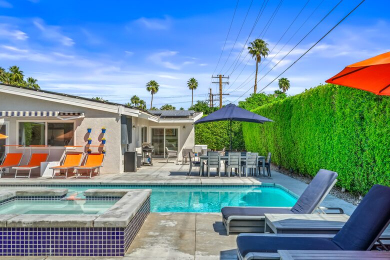 A Desert Modern Stay Centered Around Poolside Mountain Views - Palm Springs, California