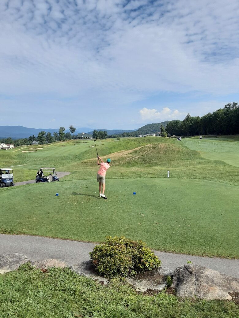 On the 18th Tee at Owl’s Nest | White Mountain Horizon - Campton, New Hampshire