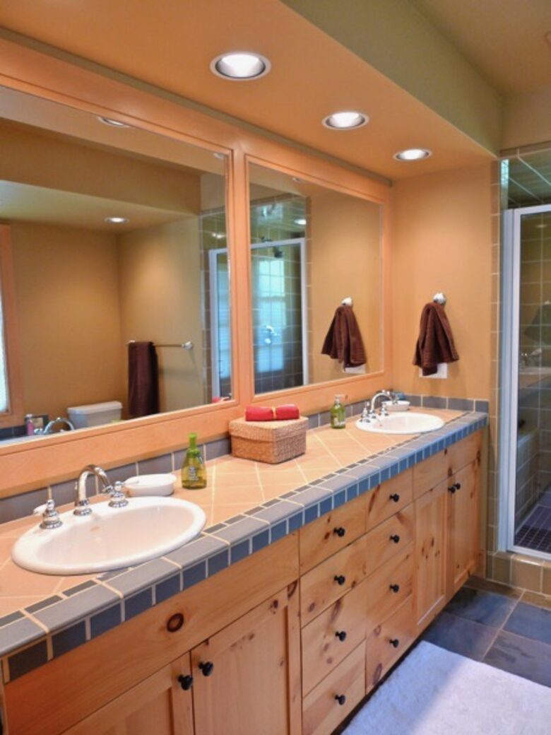 Master bathroom with shower and tub.