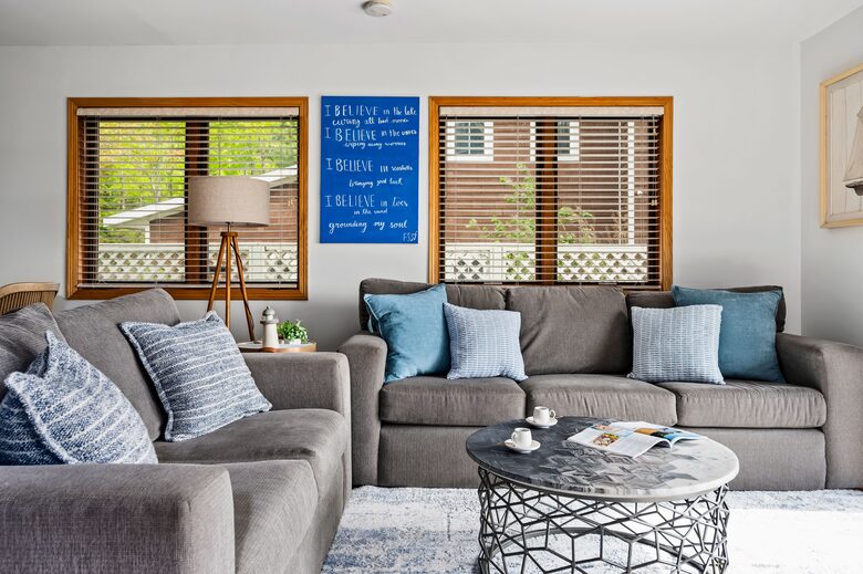Gather in the cozy living room