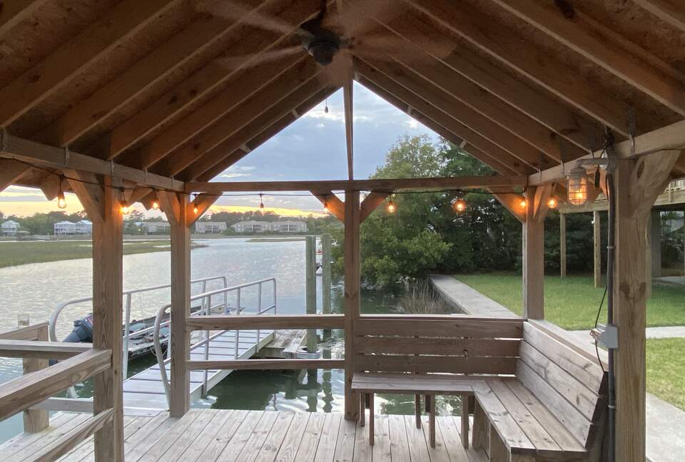 Dock with Seating Just Steps from the House
