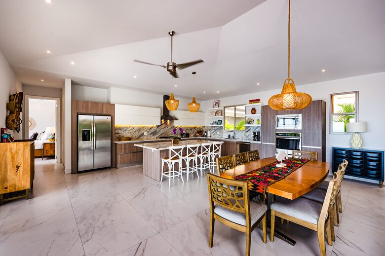 Kitchen and Dining Room from Living Room