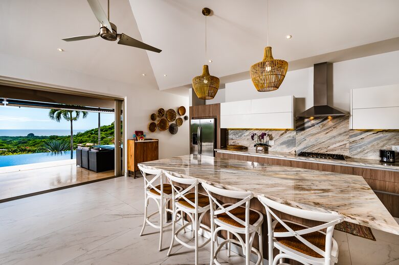Kitchen Island and Outside