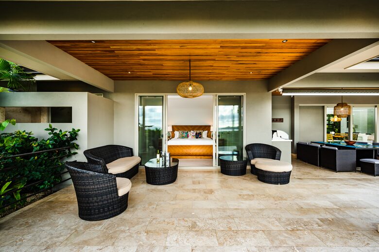 Master Deck looking towards Bed