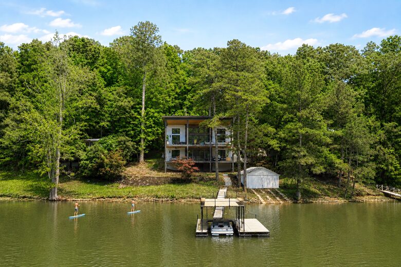 Lake Lanier Modern Lakefront | Private Dock & Fire Pit - Dawsonville, Georgia