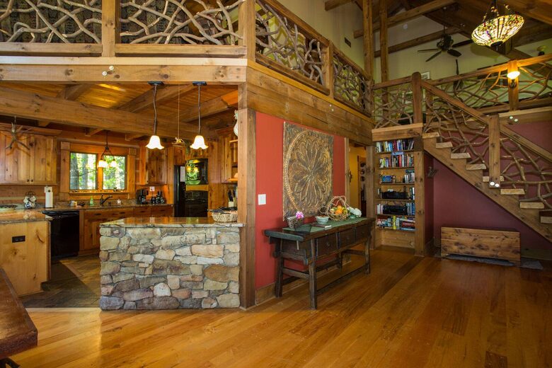 Kitchen and stairs to second floor