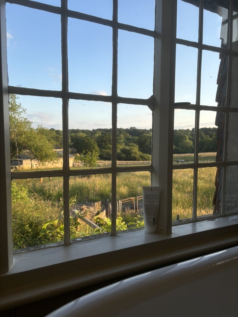 View from a bath in upstairs bathroom