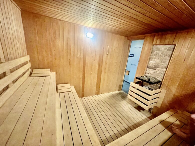 Sauna available to guests in nearby gym