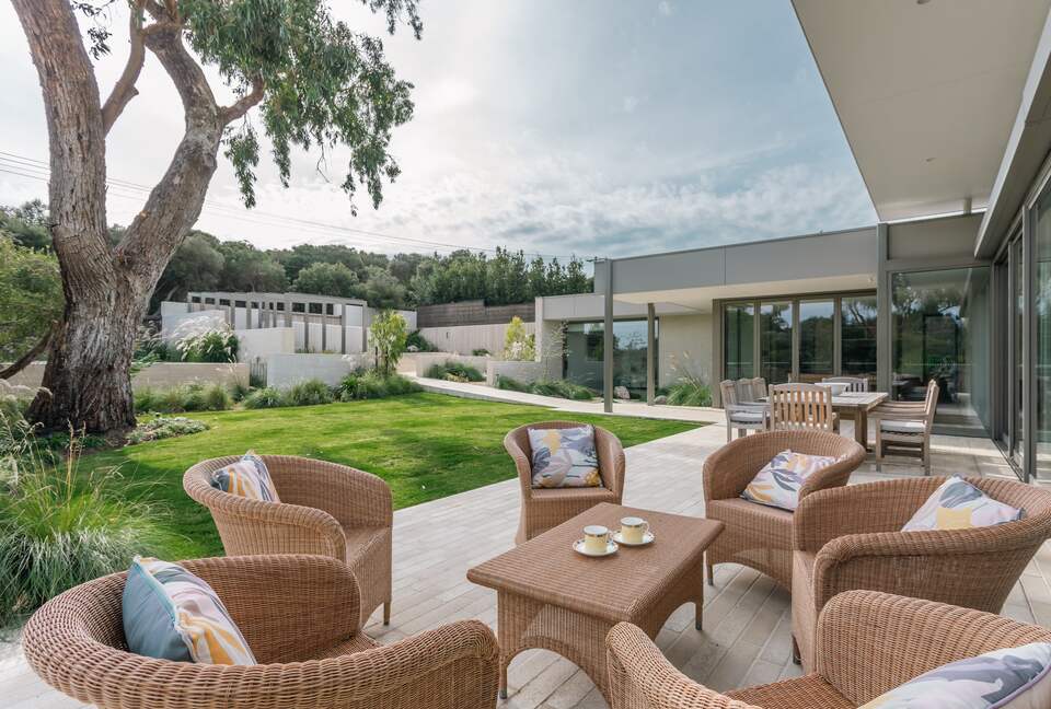 Outdoor Seating and lawn