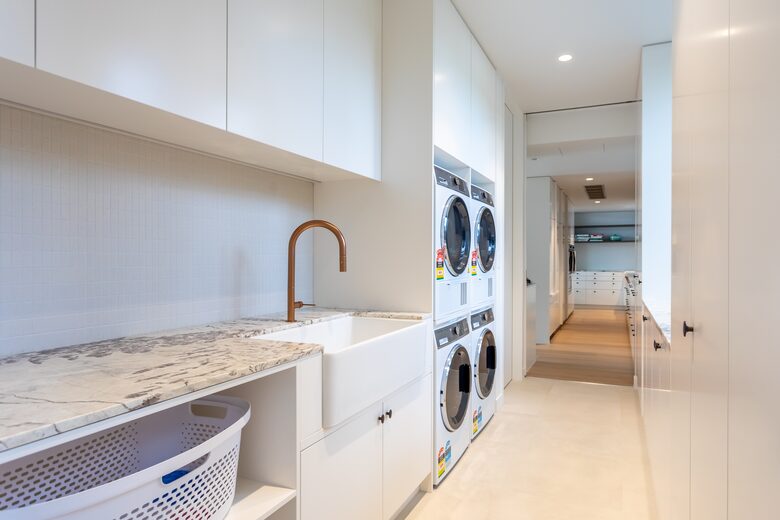 Laundry with connecting butlers pantry