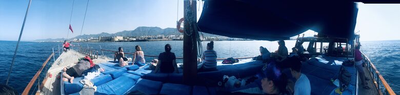 Boat trip from Kyrina Harbour five finger mountain range