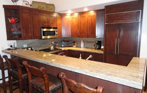 Kitchen with Wolf range and Subzero fridge