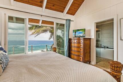 Direct Oceanfront Kauai North Shore. 4 bed/4 bath A/C - Princeville, Hawaii