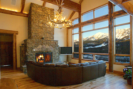 Bridger Vista Lodge - view ski slopes at Bridger Bowl