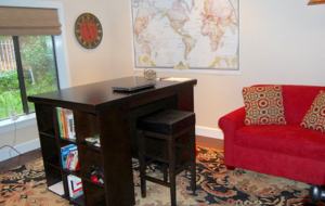 Home office with printer