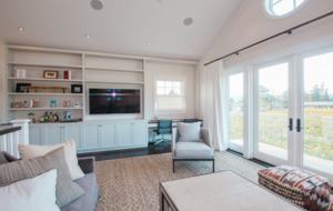 The upstairs study/TV room looking upon the North vineyards.