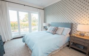 The second guest bedroom looking toward the north Vineyards.