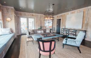 The main entry lounge area looking into the great room