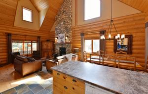 From kitchen to living and dining area