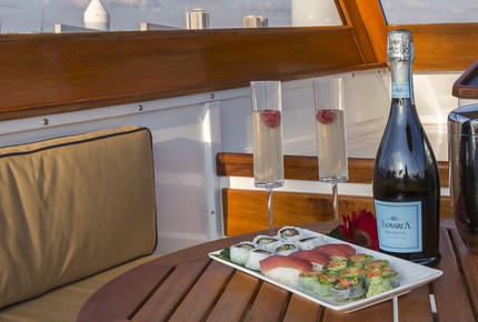 Kingfisher Luxury Yacht 50' Huckins Corinthian - 3 Day - 2 Night Weekend East Coast Cruise - Newport, Rhode Island