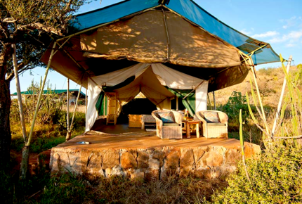 A Private Tent at Laikipia Wilderness Camp