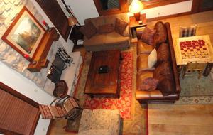 View of great room from loft